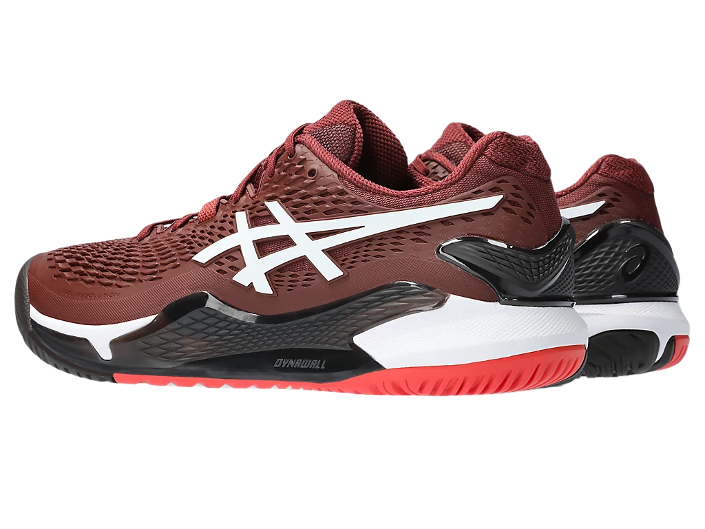 Gel - Resolution 9 Antique Red / White Men's Pickleball Shoes