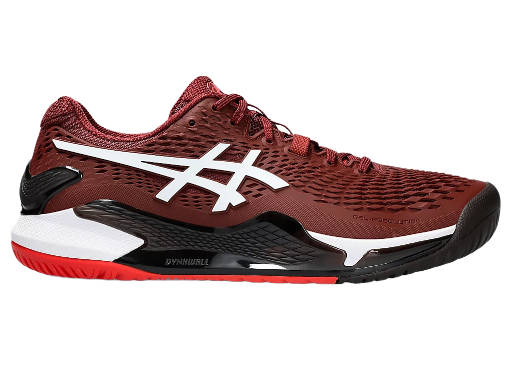 Gel - Resolution 9 Antique Red / White Men's Pickleball Shoes