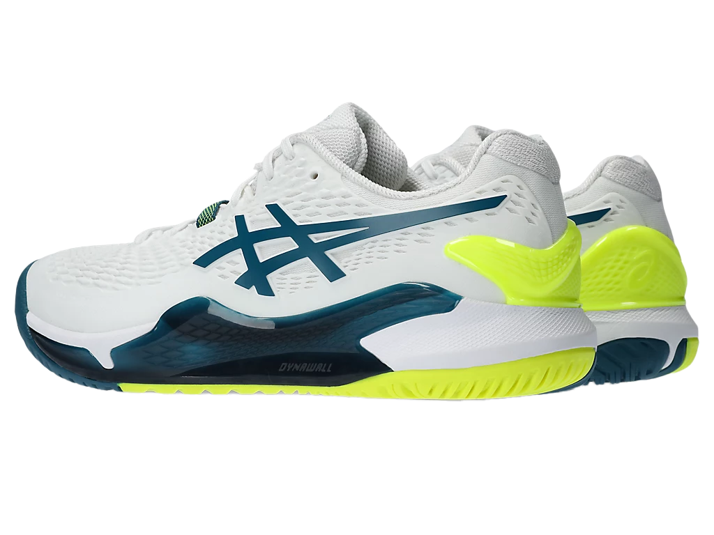 Gel - Resolution 9 White / Restful Teal Men's Pickleball Shoes