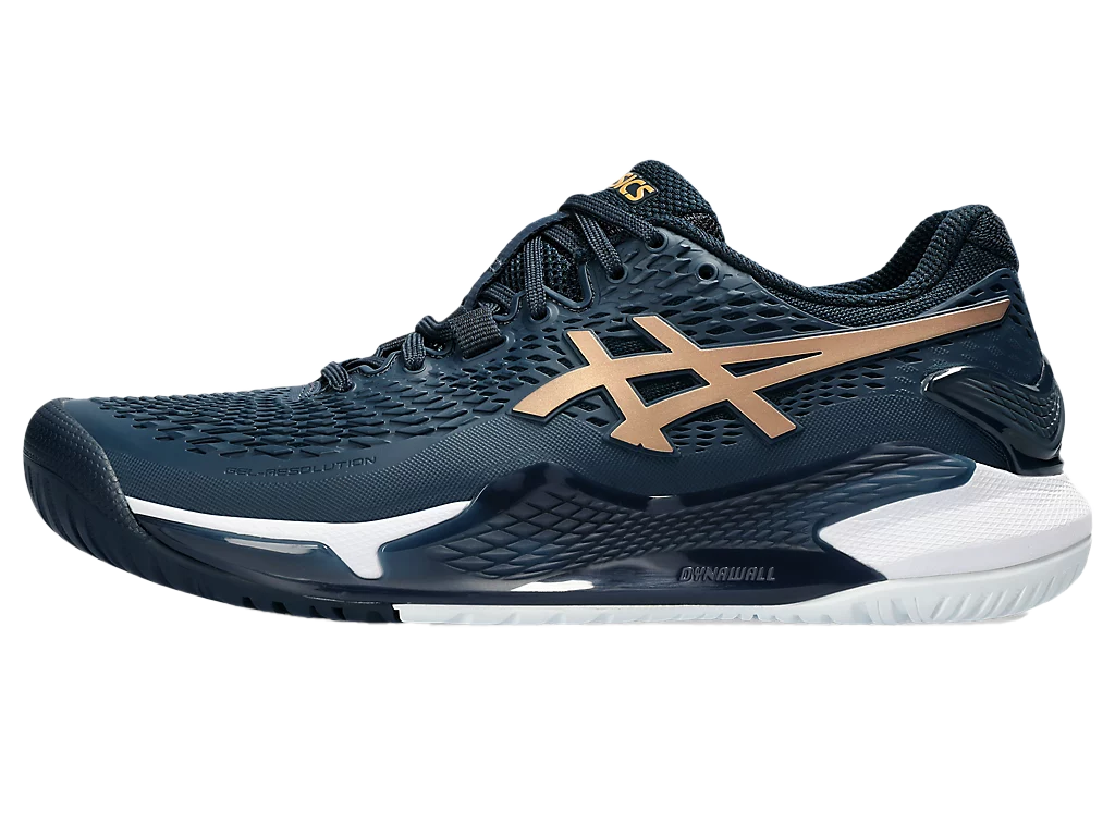 Gel-Resolution 9 French Blue / Pure Gold Pickleball Shoes (Unisex)