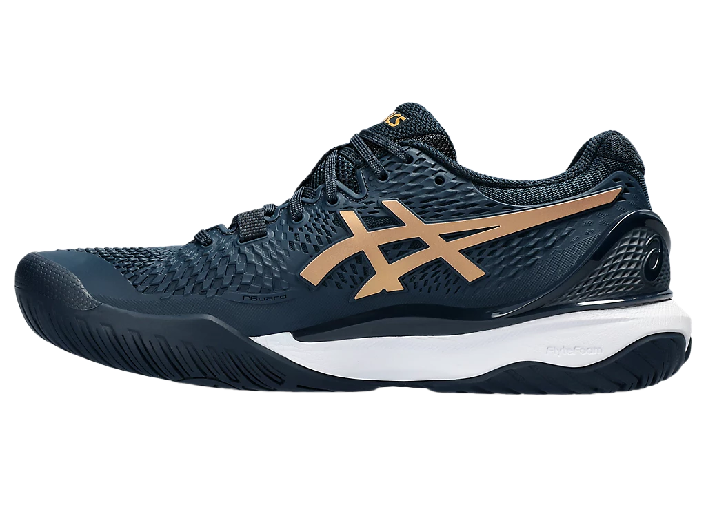 Gel-Resolution 9 French Blue / Pure Gold Pickleball Shoes (Unisex)