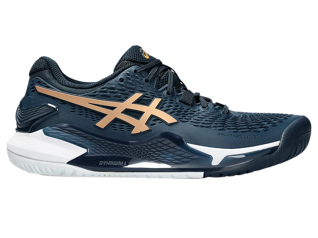 Gel-Resolution 9 French Blue / Pure Gold Pickleball Shoes (Unisex)