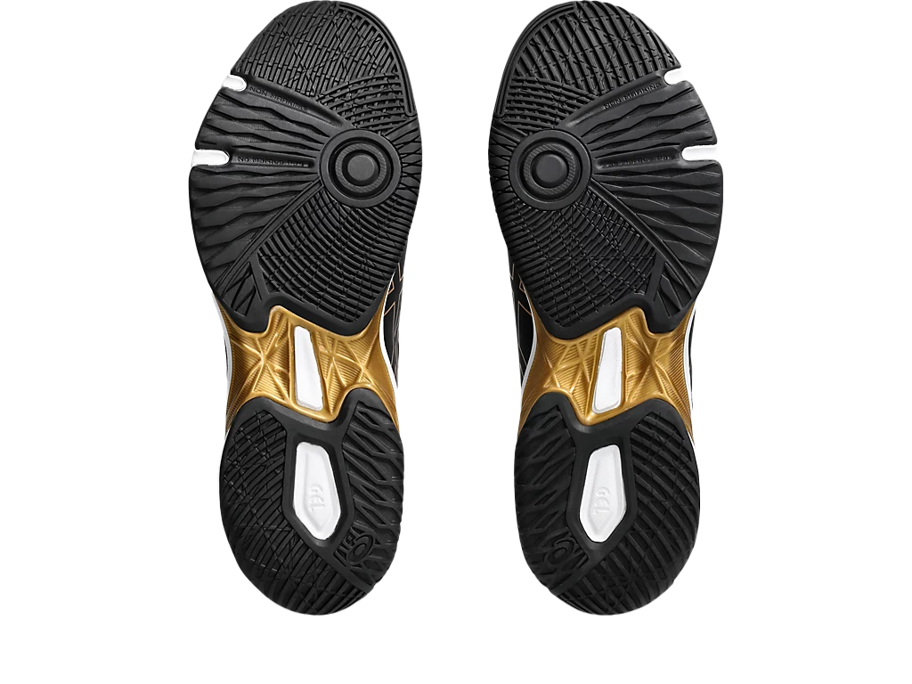 Asics Gel - Rocket 11 Black / Pure Gold Pickleball Shoes (Men)