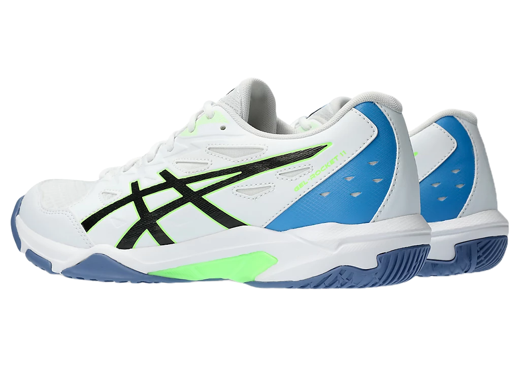 Asics Gel-Rocket 11 White / Lime Burst Men's Pickleball Shoes