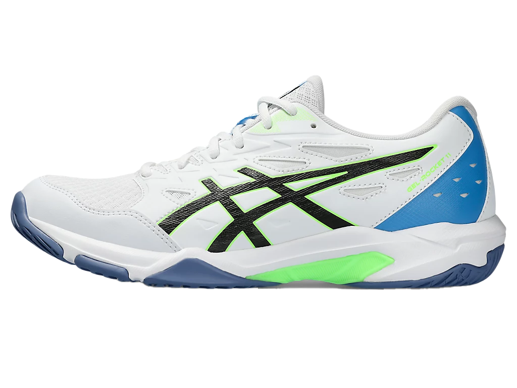 Asics Gel-Rocket 11 White / Lime Burst Men's Pickleball Shoes