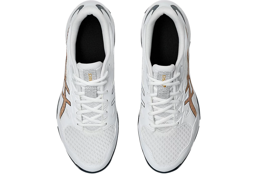 Asics Gel-Rocket 11 White / Pure Gold Pickleball Shoes (Men's)