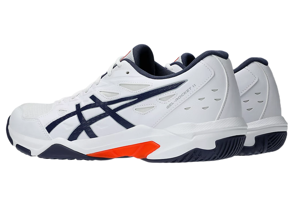 Asics Gel-Rocket 11 Pickleball Shoes - White / Indigo Fog (Unisex)