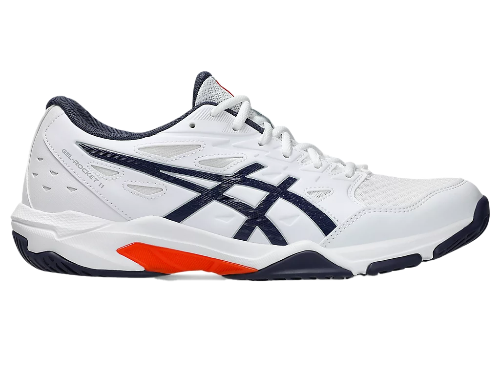 Asics Gel-Rocket 11 Pickleball Shoes - White / Indigo Fog (Unisex)
