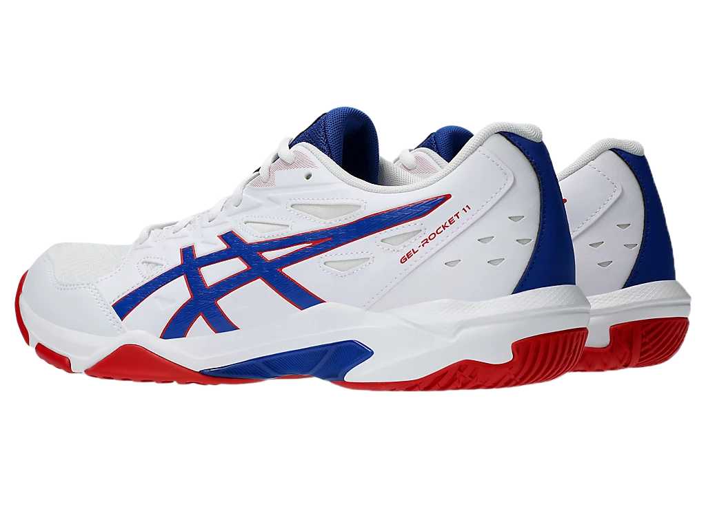 Asics Gel-Rocket 11 White / Asics Blue Pickleball Shoes (Unisex)