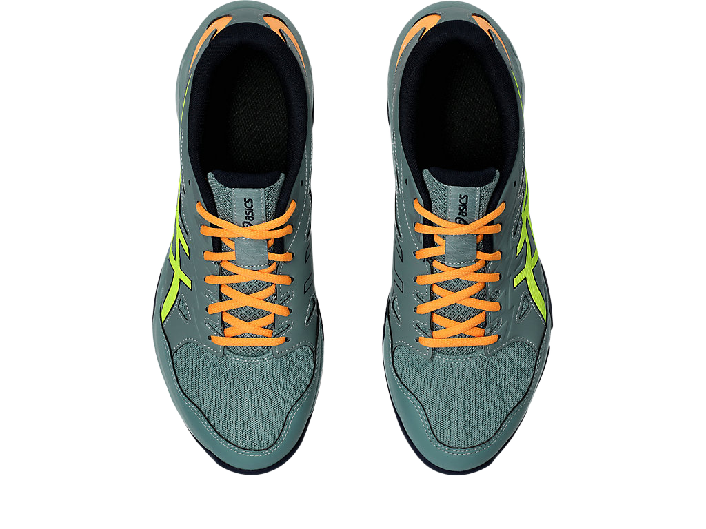 Asics Gel-Rocket 11 Celadon / Safety Yellow Pickleball Shoes (Men's)