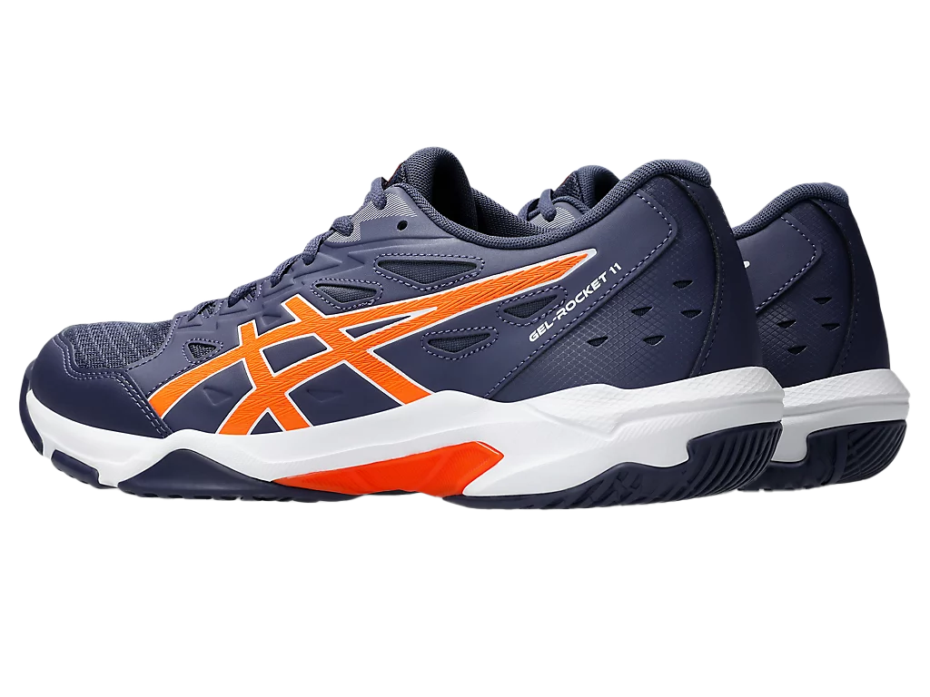 Asics Gel-Rocket 11 Indigo Fog / Nova Orange Pickleball Shoes (Men's)