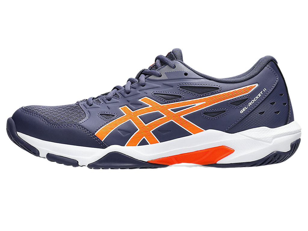 Asics Gel-Rocket 11 Indigo Fog / Nova Orange Pickleball Shoes (Men's)