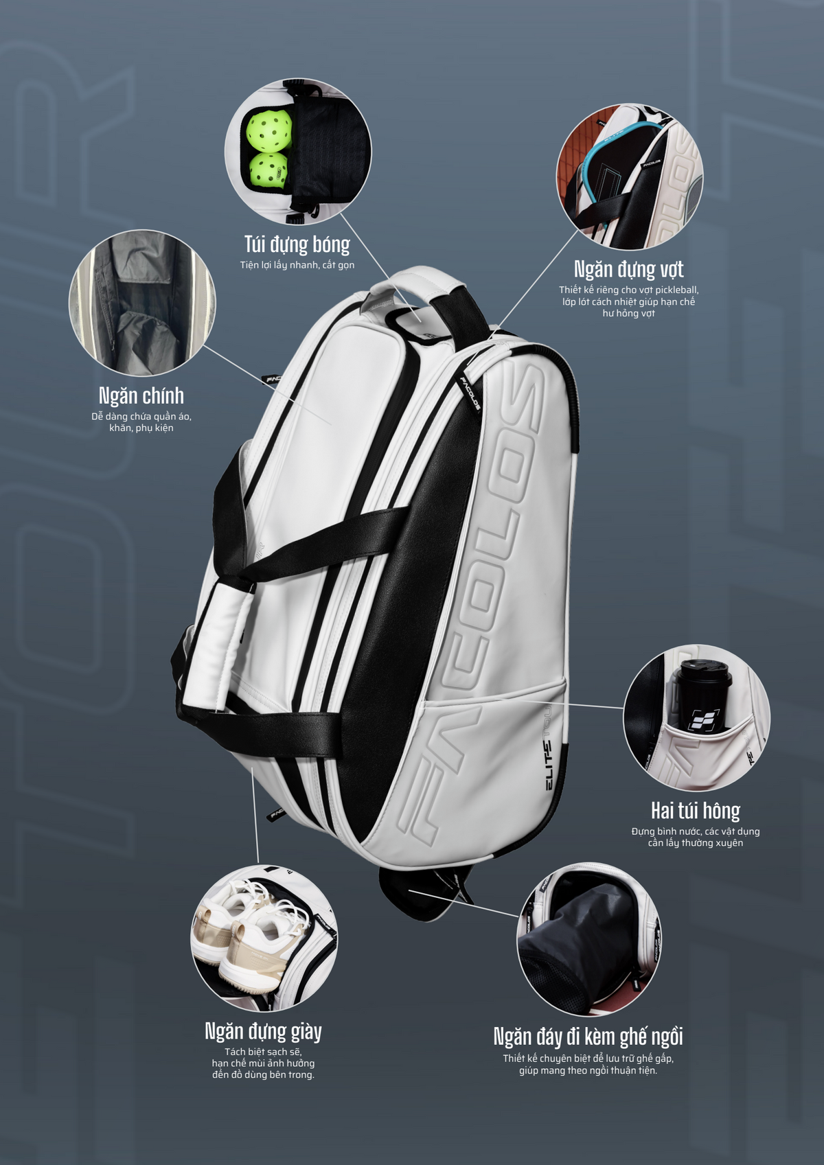 Facolos Elite Tour Pickleball Backpack