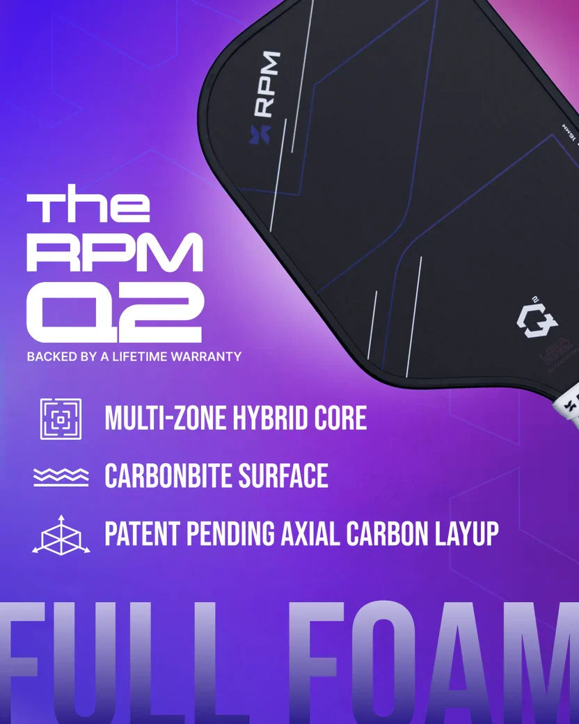 RPM Q2 Hybrid Curve Top Pickleball Paddle