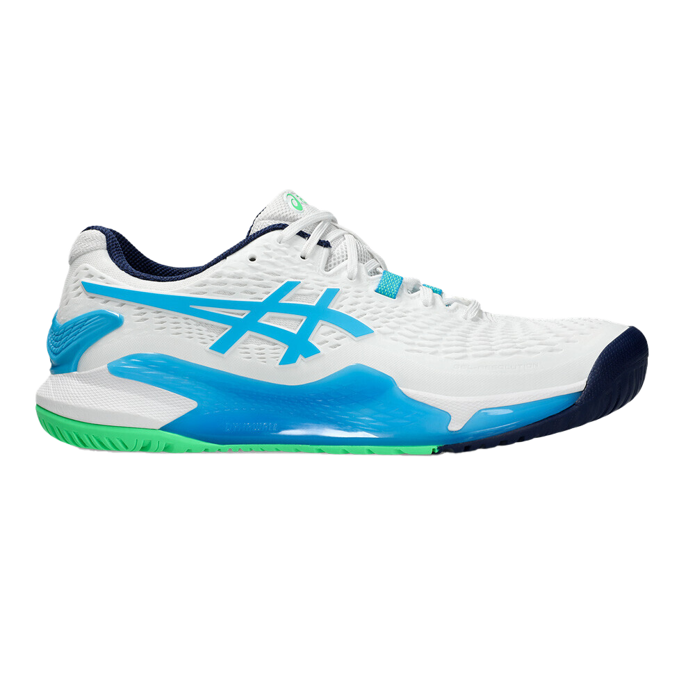 Gel - Resolution 9 White / Digital Aqua Pickleball Shoes (Unisex)