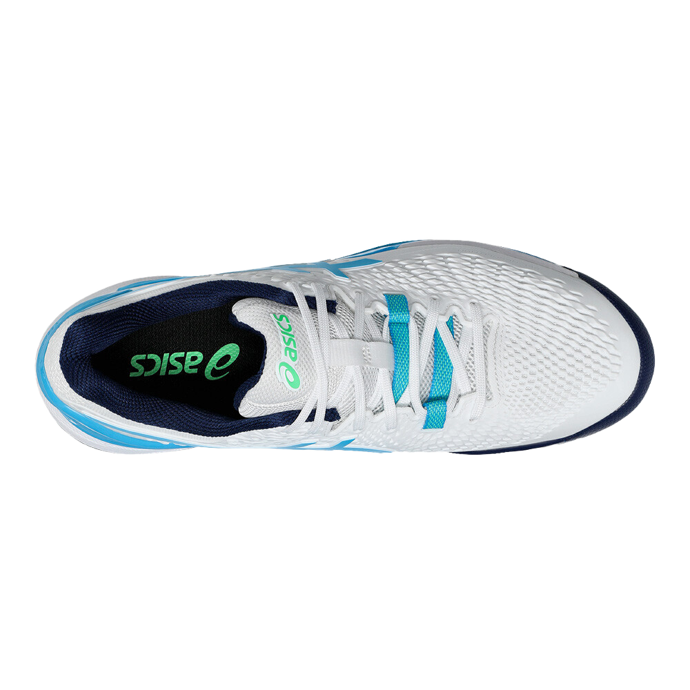 Gel - Resolution 9 White / Digital Aqua Pickleball Shoes (Unisex)