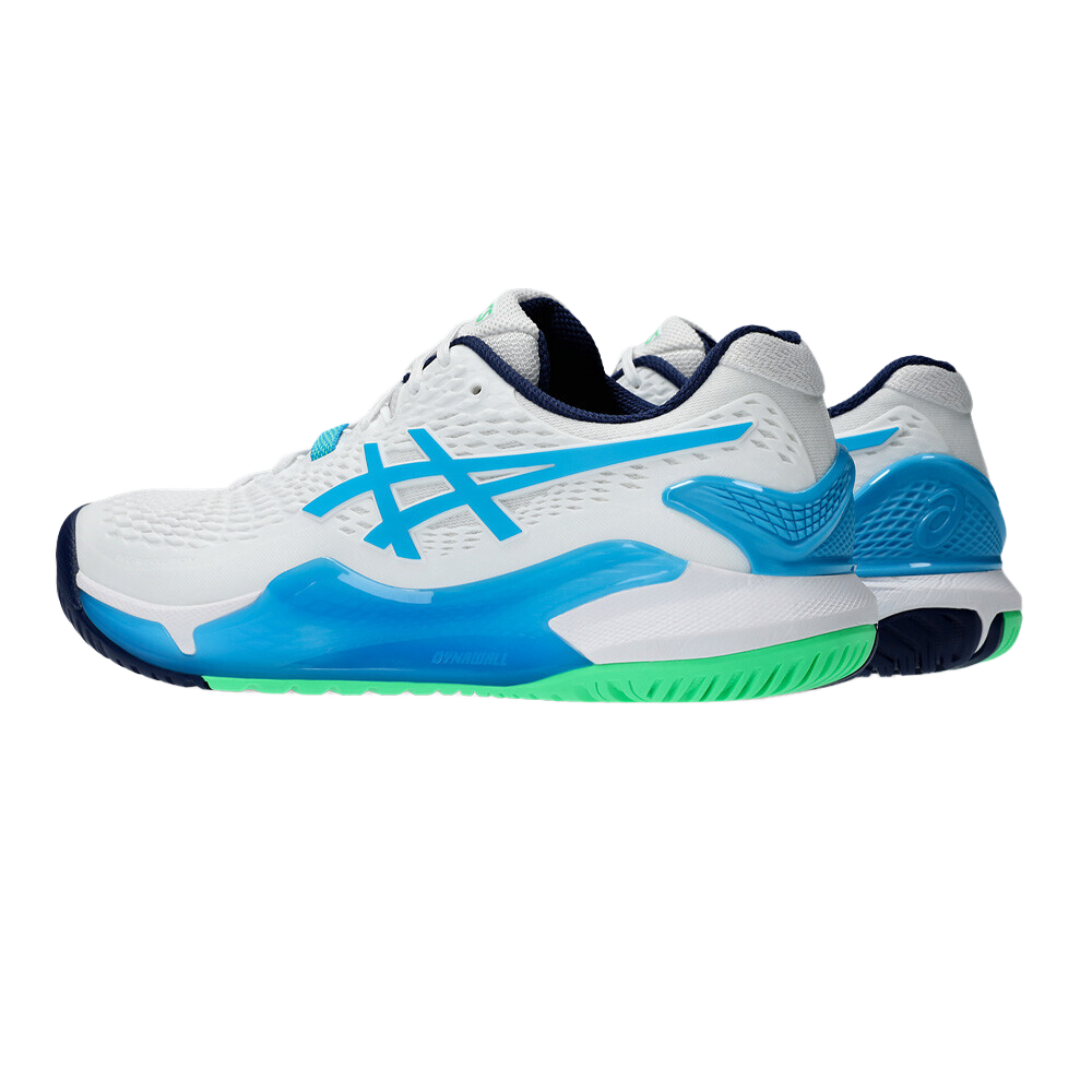 Gel - Resolution 9 White / Digital Aqua Pickleball Shoes (Unisex)
