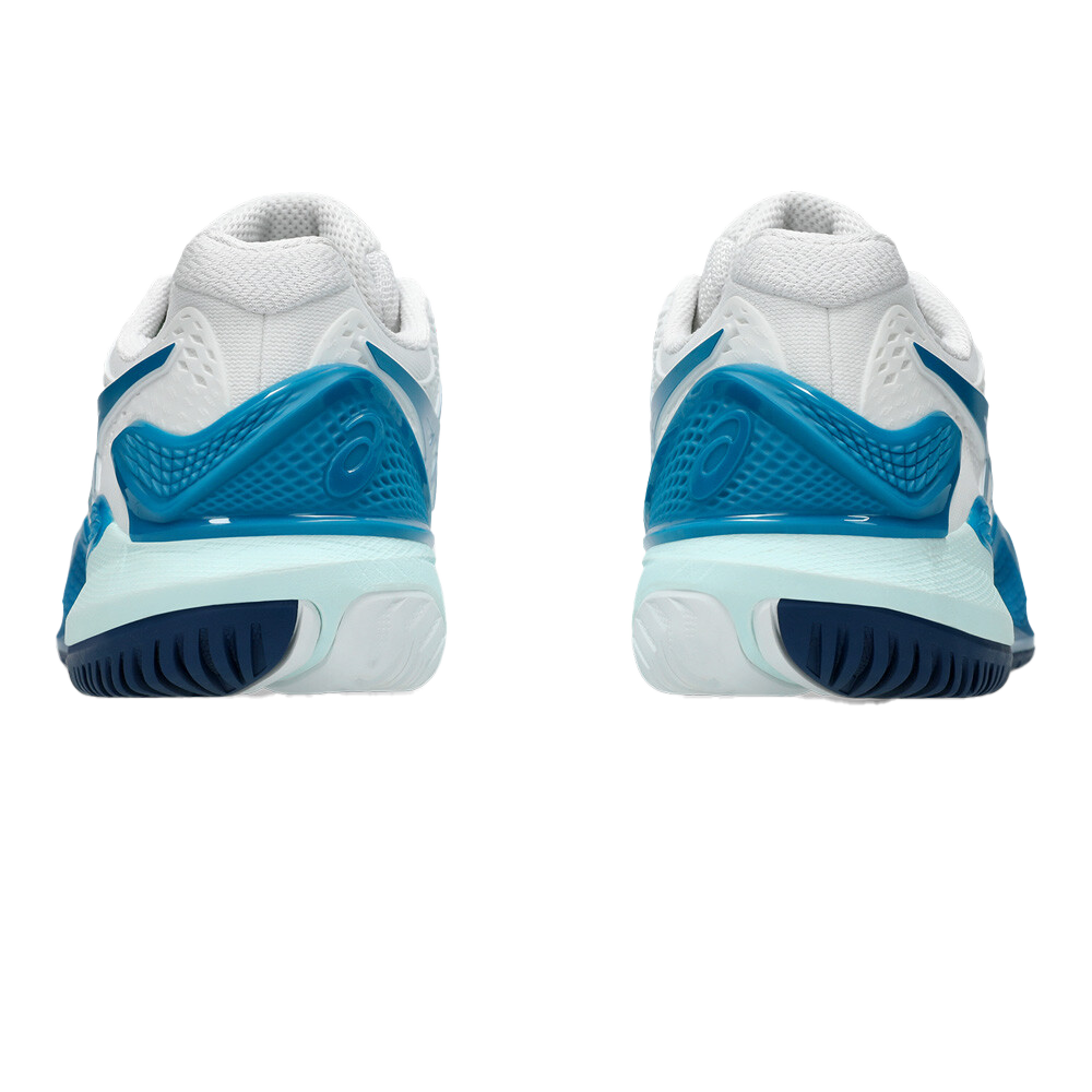 Gel-Resolution 9 White / Teal Blue Women's Pickleball Shoes