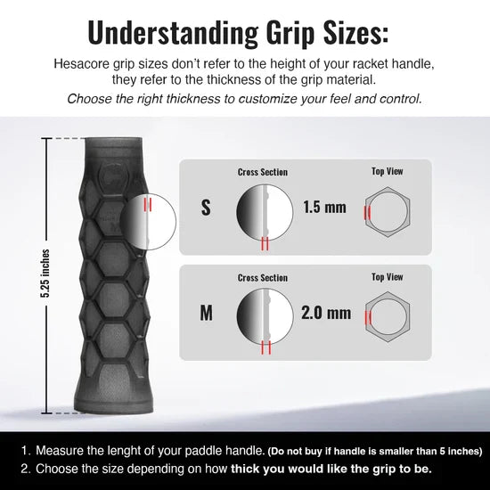 Hesacore Carbon Grip Pickleball Paddle Undergrip