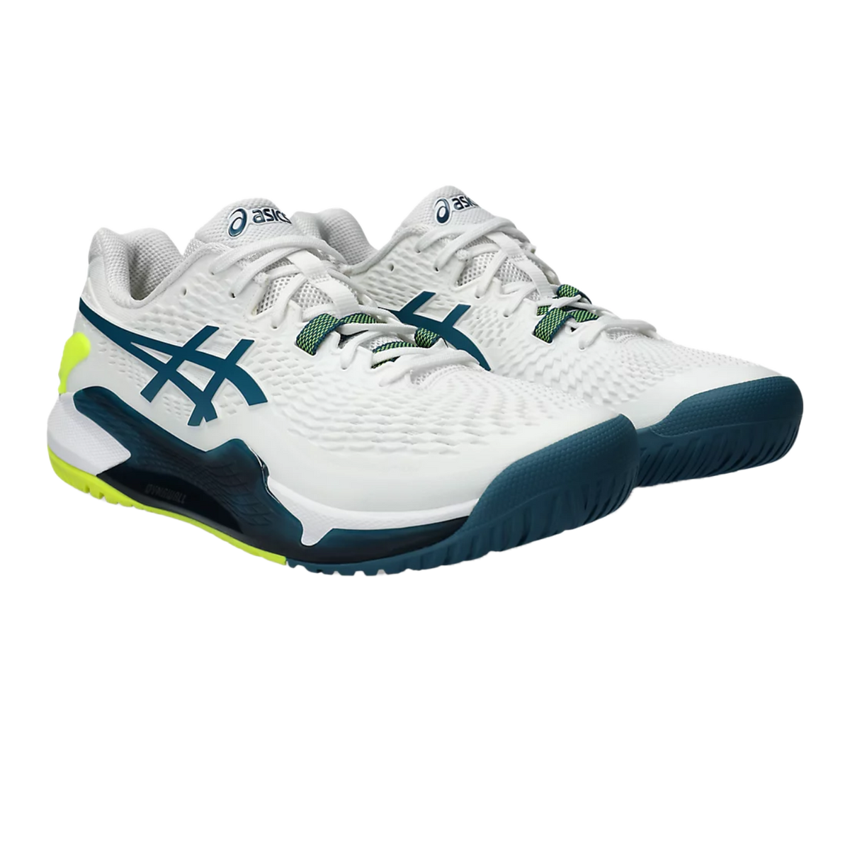 Gel - Resolution 9 White / Restful Teal Men's Pickleball Shoes