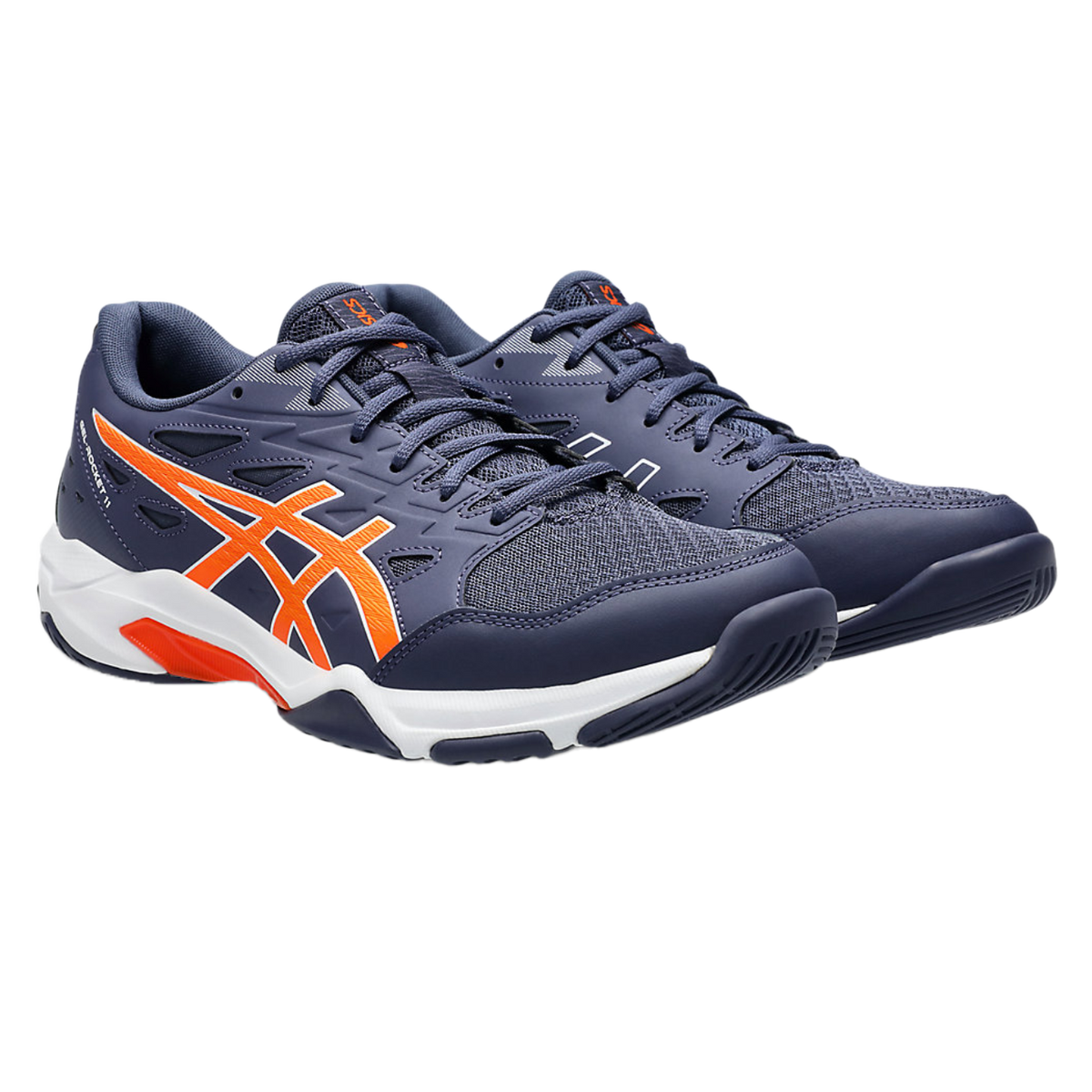 Asics Gel-Rocket 11 Indigo Fog / Nova Orange Pickleball Shoes (Men's)