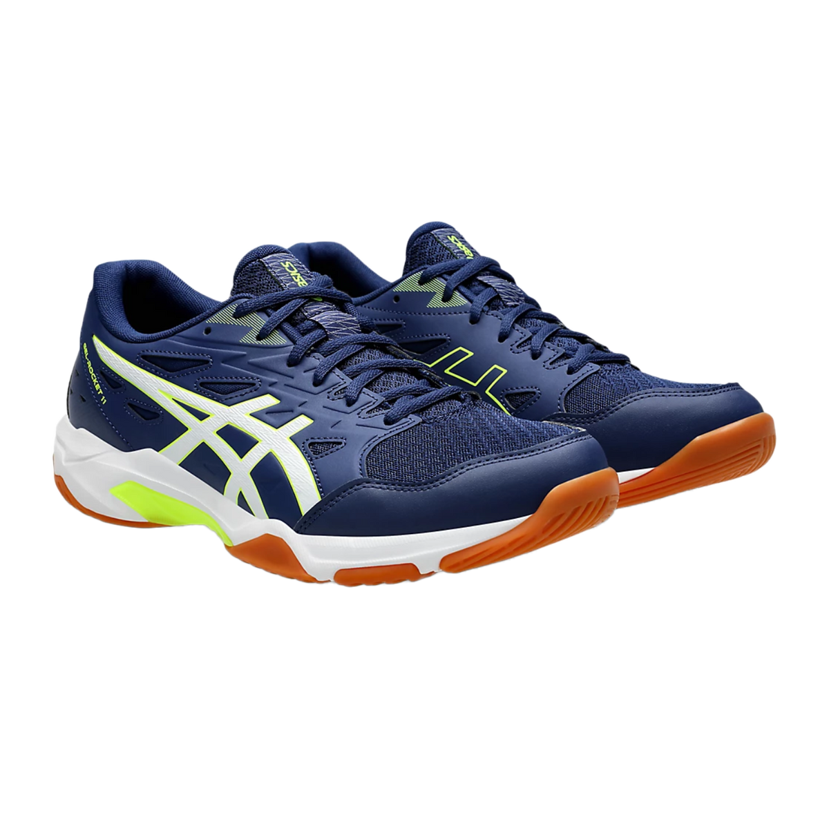 Asics Gel-Rocket 11 Blue Expense / Safety Yellow Pickleball Shoes (Men's)