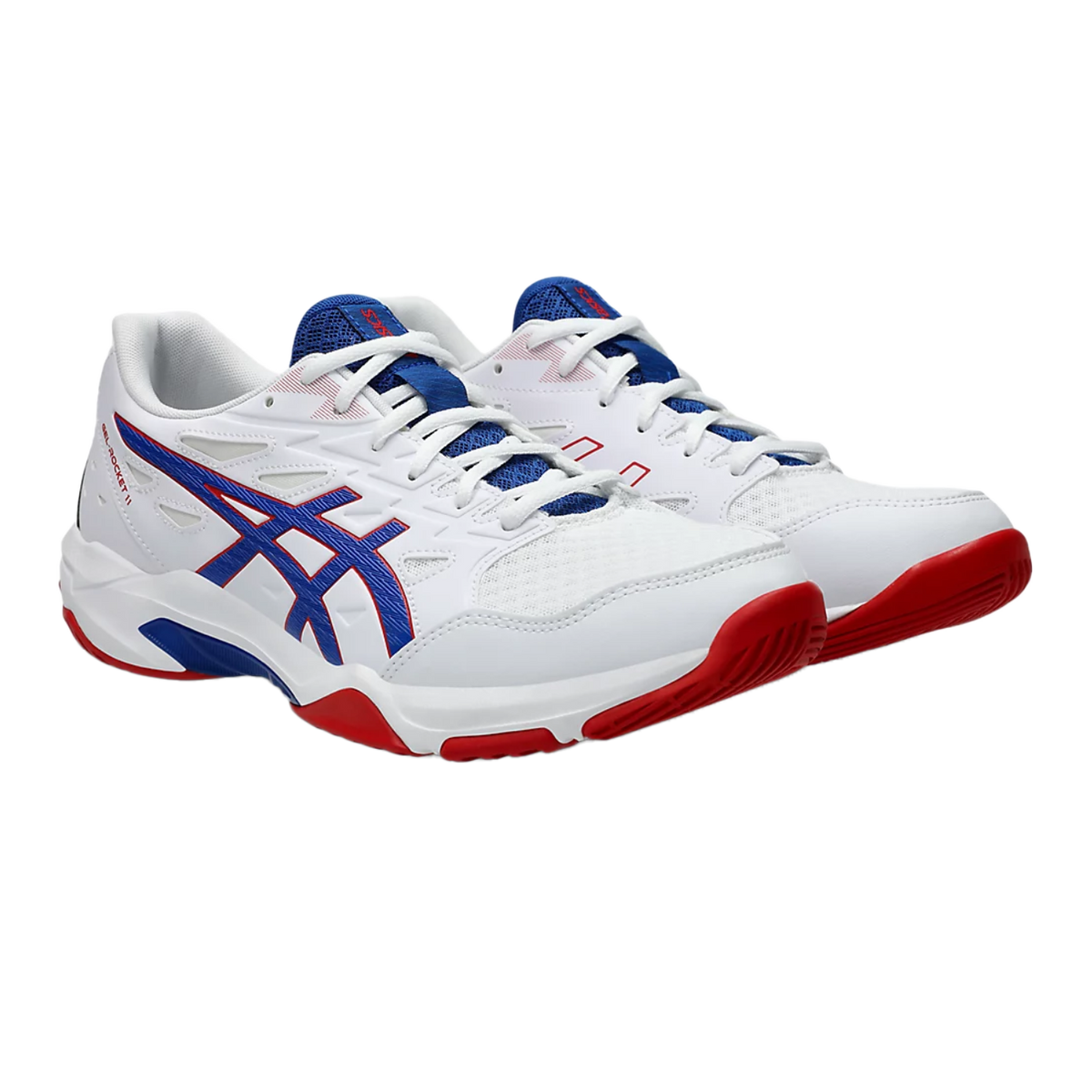 Asics Gel-Rocket 11 White / Asics Blue Pickleball Shoes (Unisex)