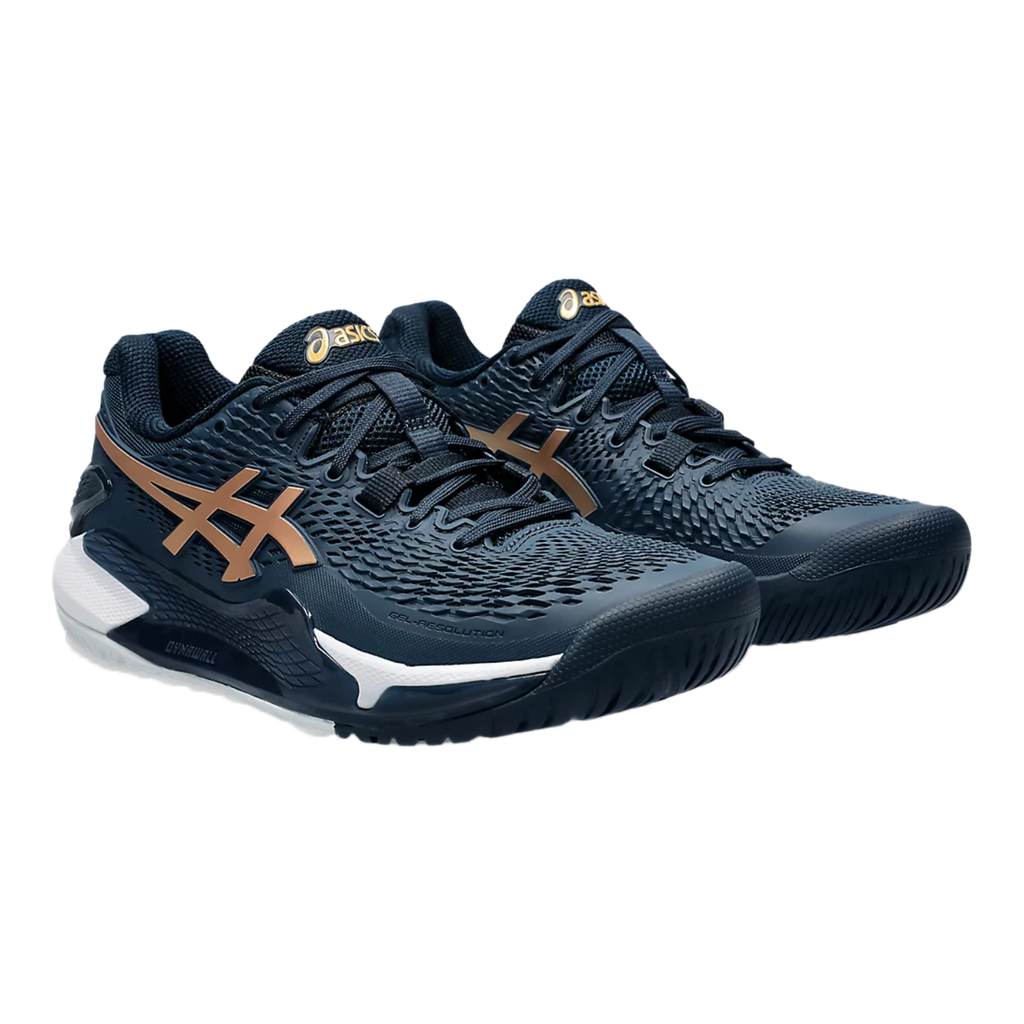 Gel-Resolution 9 French Blue / Pure Gold Pickleball Shoes (Unisex)