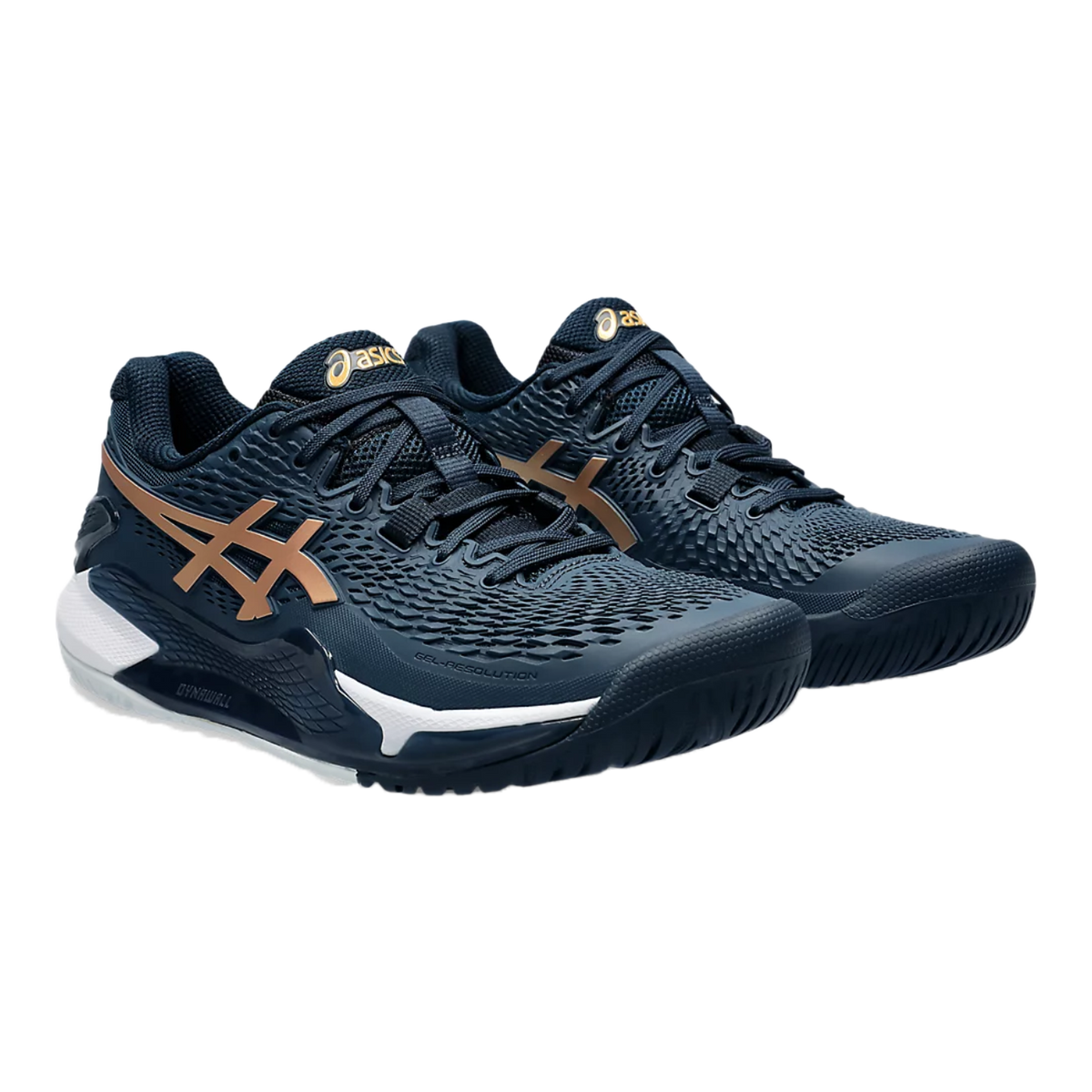 Gel-Resolution 9 French Blue / Pure Gold Pickleball Shoes (Unisex)