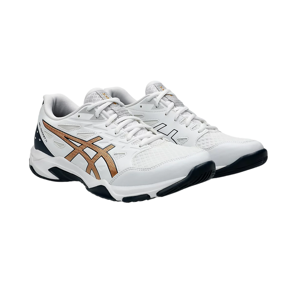 Asics Gel-Rocket 11 White / Pure Gold Pickleball Shoes (Men's)
