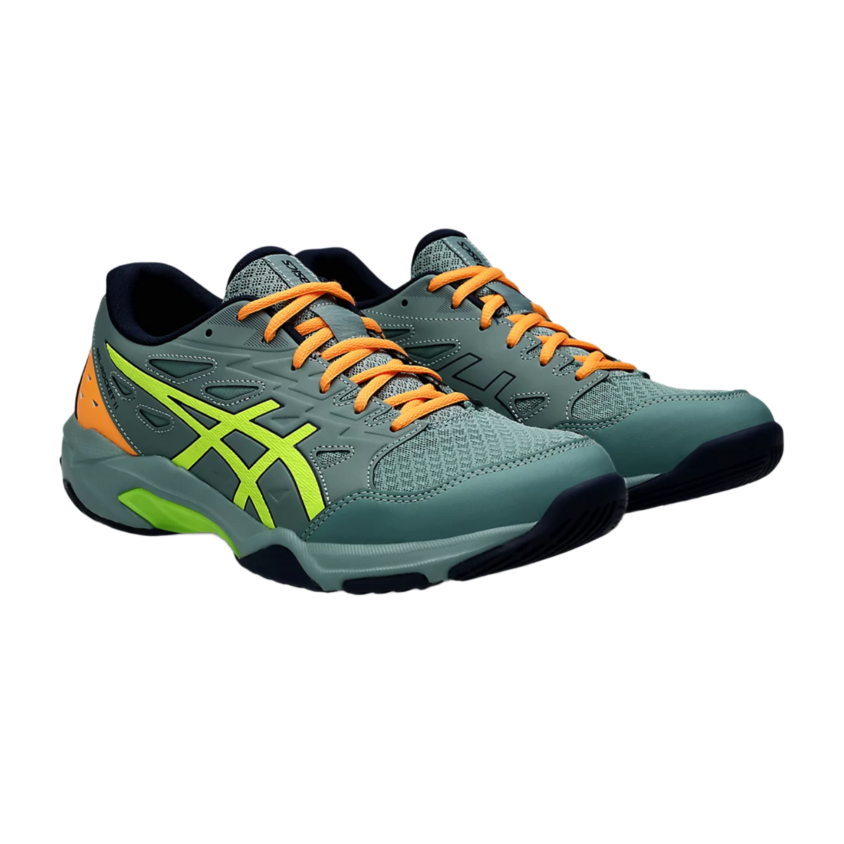 Asics Gel-Rocket 11 Celadon / Safety Yellow Pickleball Shoes (Men's)