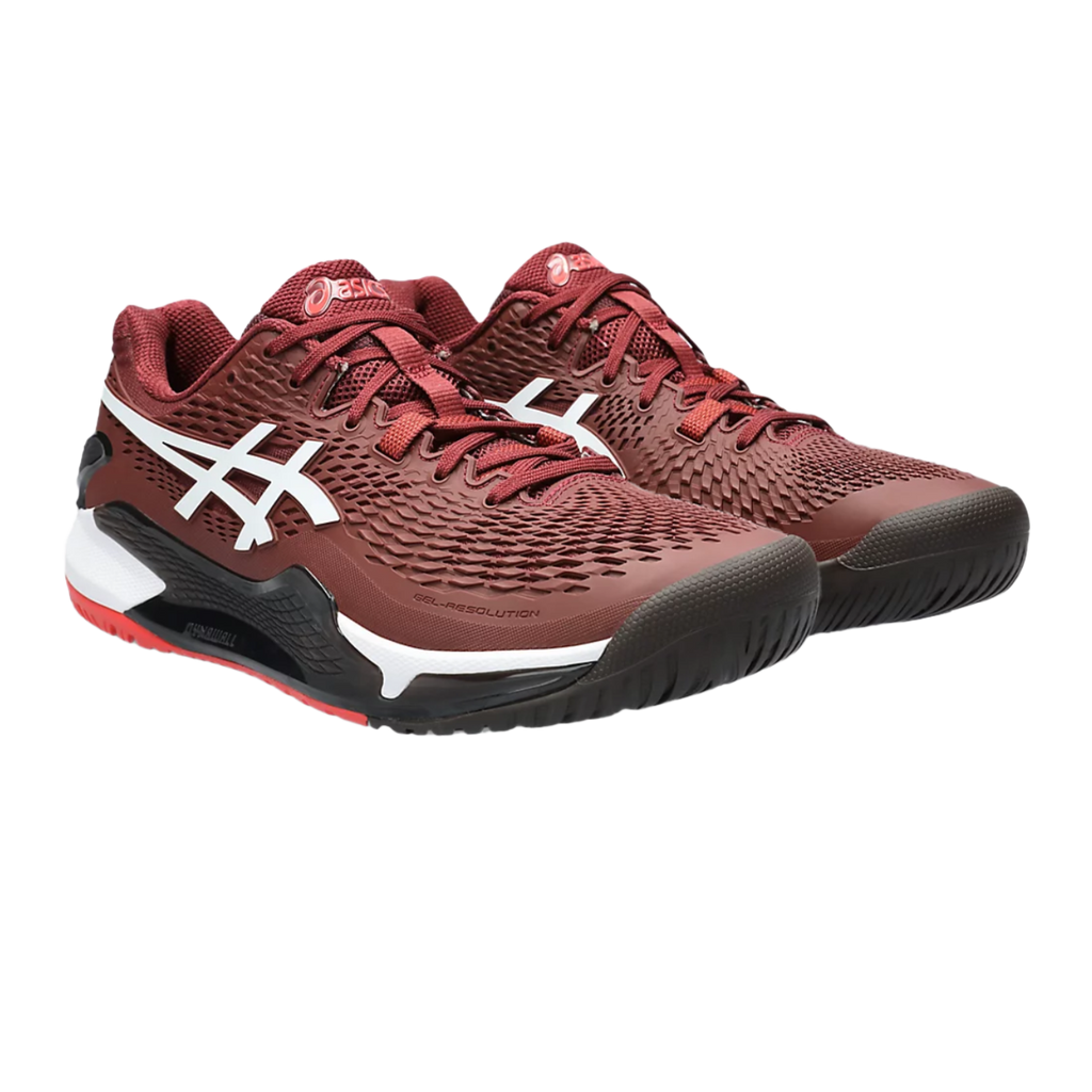 Gel - Resolution 9 Antique Red / White Men's Pickleball Shoes
