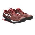 Gel - Resolution 9 Antique Red / White Men's Pickleball Shoes