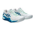 Gel-Resolution 9 White / Teal Blue Women's Pickleball Shoes