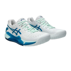 Gel-Resolution 9 White / Teal Blue Women's Pickleball Shoes