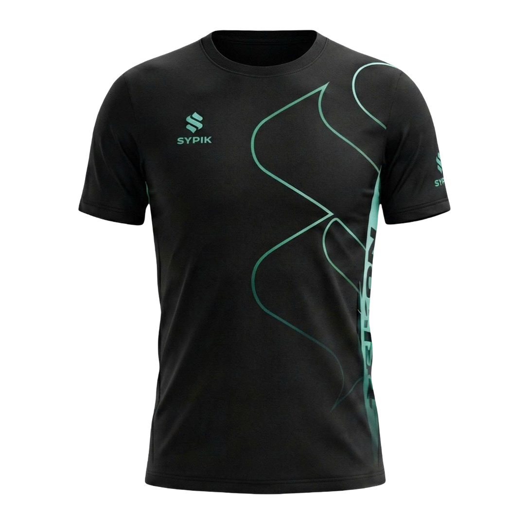 Sypik Triton 5 Pickleball Performance T-Shirt - Black Edition