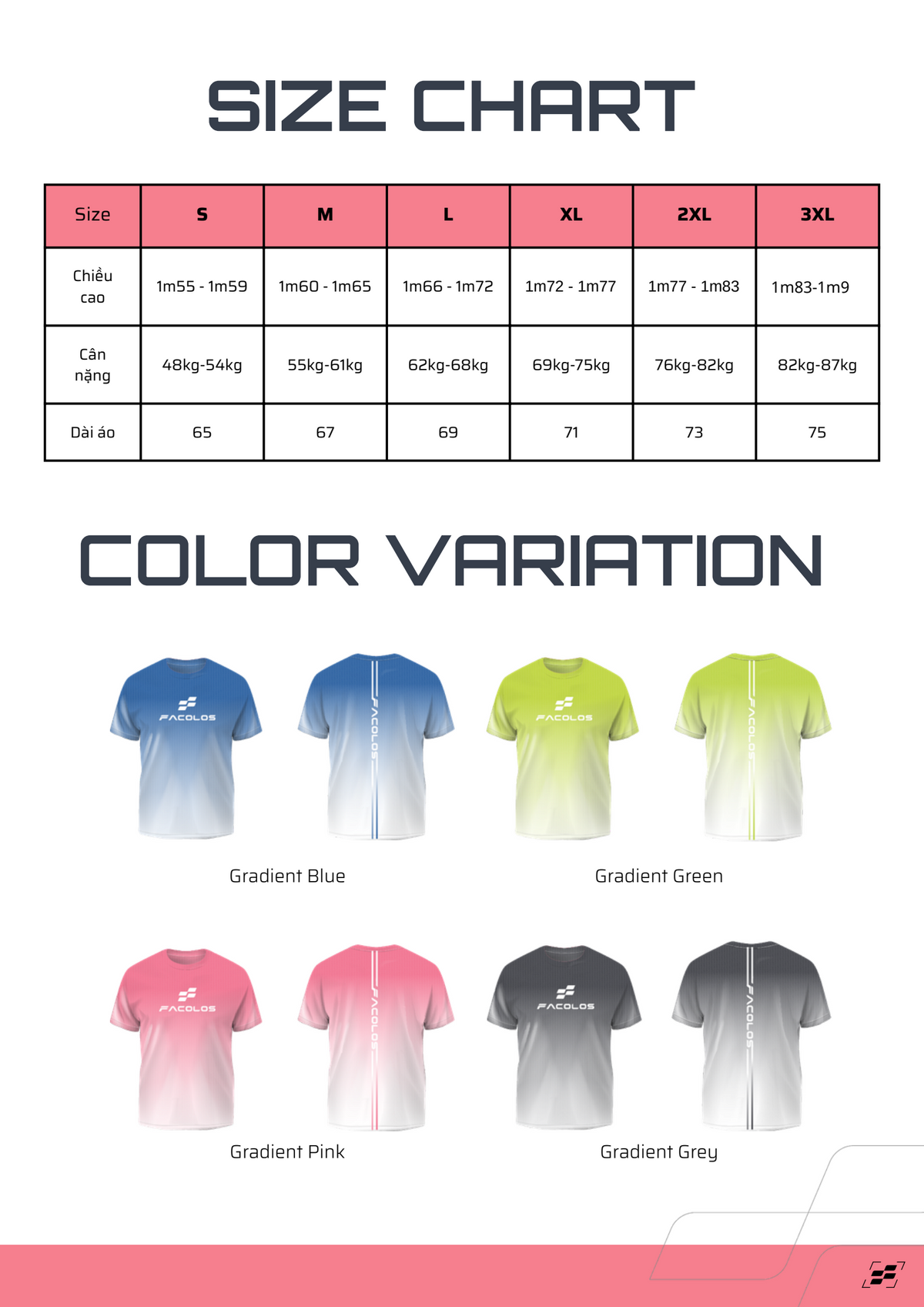 Facolos Gradient Tee Pickleball Jersey